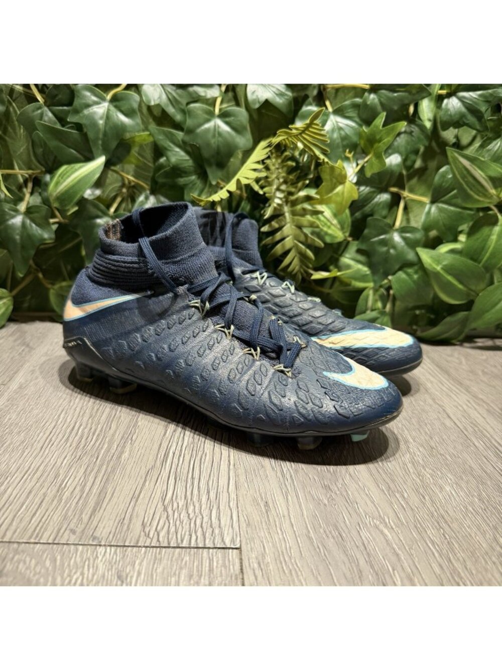 Nike Hypervenom Phantom 3 Elite FG Soccer Shoes, 882087-414, Blue, 4 Youth